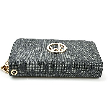 SIGNATURE DOUBLE ZIPPER WALLET