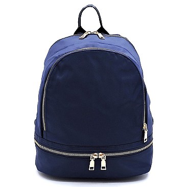 Fashion Zipper Nylon Backpack