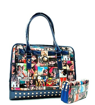 Obama Padlock Satchel Handbags With Wallet - Set