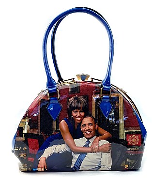 OBAMA JEWEL TOP & SIDE STONE - ROYALTY SATCHEL