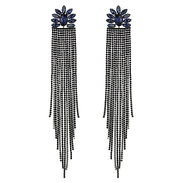 Trendy Waterfall Rhinestone Earrings