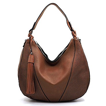 Laser Cut Printed Shoulder Bag Hobo
