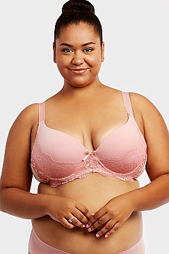 PACK OF 6 PIECES FULL CUP LACE DD CUP BRA,3 HOOKS & WIDE STRAP SEXY MUBR4164LDD2