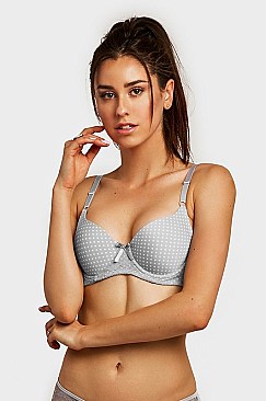 PACK OF 6 PIECES COMFY FULL CUP POLKA DOT PRINT BRA MUBR4172PR1