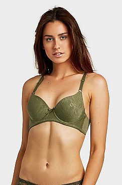 PACK OF 6 PIECES SEXY JACQUARD FULL CUP UNDERWIRE BRASSIERE MUBR4292J