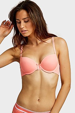 PACK OF 12 PIECES SEXY DEMI CUP COTTON PLAIN BRAMUBR4321P
