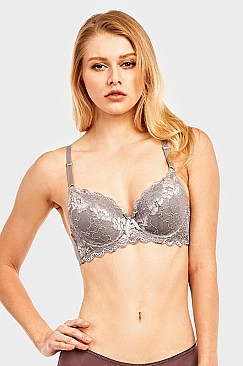 PACK OF 6 PIECES SEXY FULL CUP LACE BRA MUBR4348L