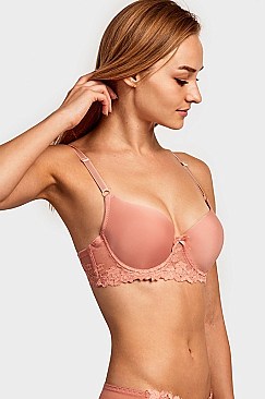 PACK OF 6 PIECES SEXY FULL CUP PLAIN LACE BRA