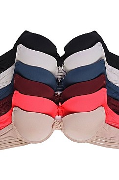 PACK OF 6 PIECES CHIC FULL CUP UNDERWIRE BRASSIERE MUBR6146P