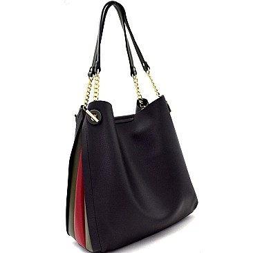 Colorblock Side Multi-Compartment Chain Hobo MH-BR7130