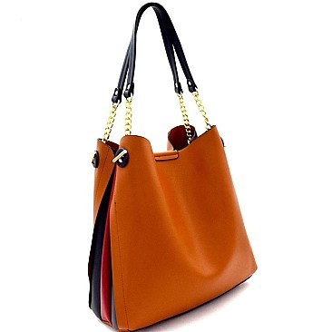 Colorblock Side Multi-Compartment Chain Hobo MH-BR7130