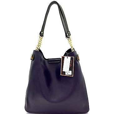 Colorblock Side Multi-Compartment Chain Hobo MH-BR7130