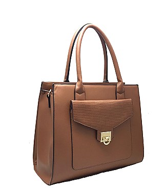 Classy Front Pocket Satchel Handbag
