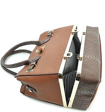 QUALITY Bottom Compartment Padlock BOXY Satchel