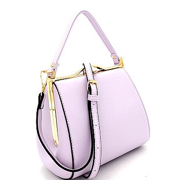 BS2284-LP Metal Frame Medium Satchel Shoulder Bag