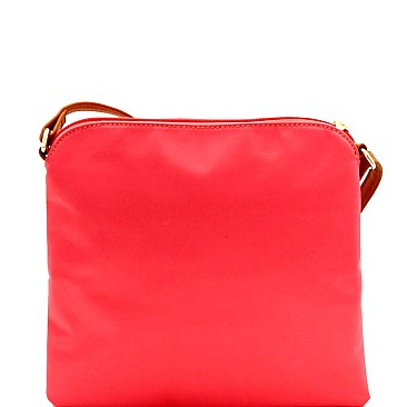 Fashionable Tassel Accent Two-Tone Nylon Cross Body MH-BS2408
