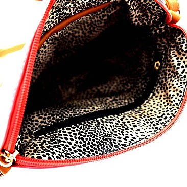 Fashionable Tassel Accent Two-Tone Nylon Cross Body MH-BS2408