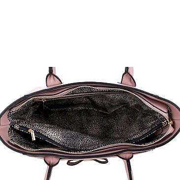 Bow Accent 2-Way Tall Shopper Tote  MH-BS3251