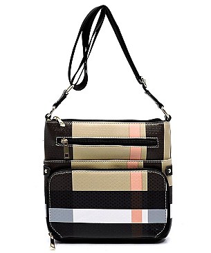 Plaid Check Cross Body Bag