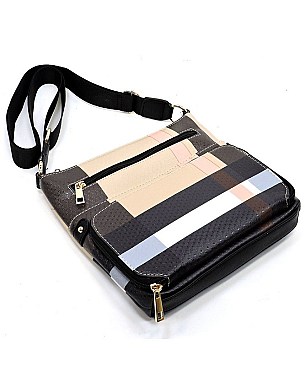 Plaid Check Cross Body Bag