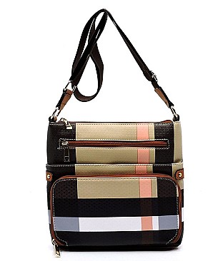 Plaid Check Cross Body Bag