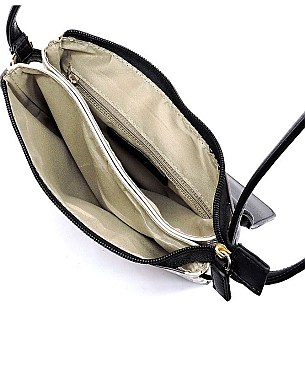 Flap Plaid Check Print Cross Body Bag