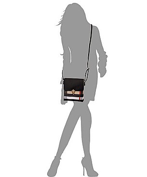 Flap Plaid Check Print Cross Body Bag