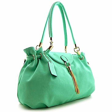 Tassel Accented Tote Bag