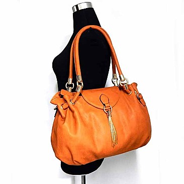 Tassel Accented Tote Bag