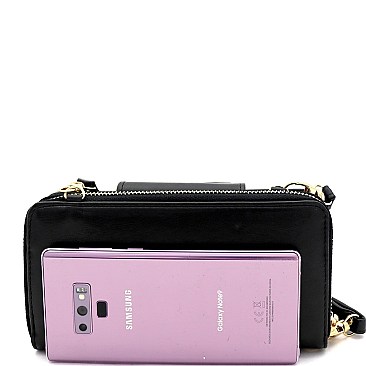 Cellphone Compartment Cross Body Wallet