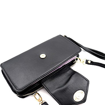 Cellphone Compartment Cross Body Wallet