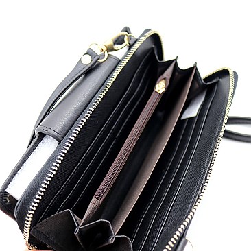 Cellphone Compartment Cross Body Wallet