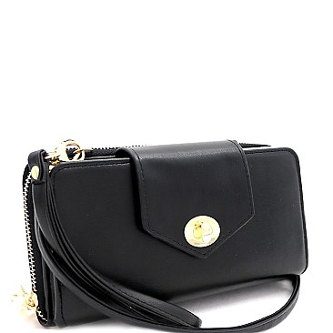 Cellphone Compartment Cross Body Wallet