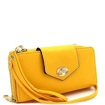 Cellphone Compartment Cross Body Wallet