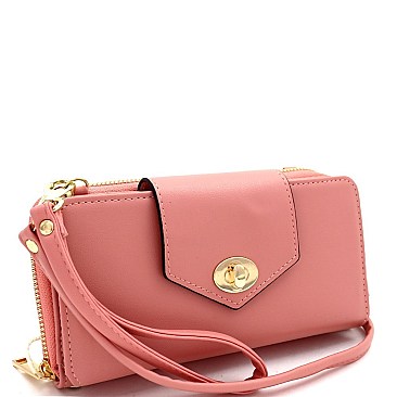 Cellphone Compartment Cross Body Wallet