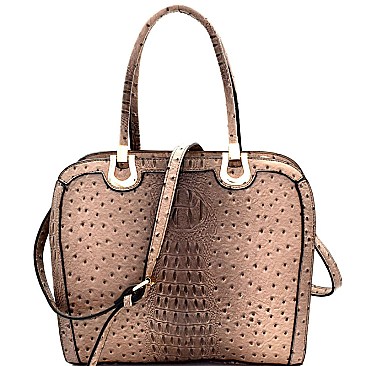 Hot Ostrich Embossed Satchel MH-BW1956