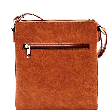 Modish Braided Tassel Accent Multi-Compartment Cross Body MH-BW2134A