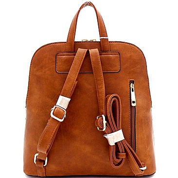 TASSEL ACCENT WHIP STITCHED BACKPACK