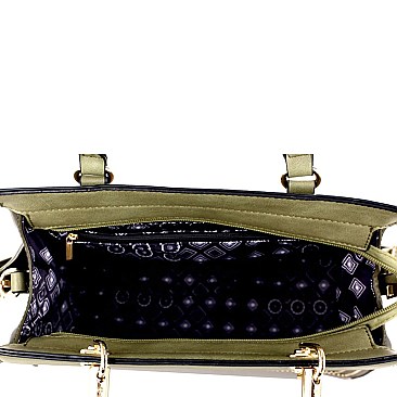 Stitch Accent 2 in 1 Structured Satchel MH-BY4072S