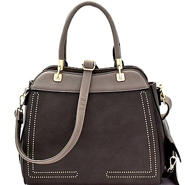 Stud Accent 2 in 1 Satchel Wristlet SET MH-BY4073S