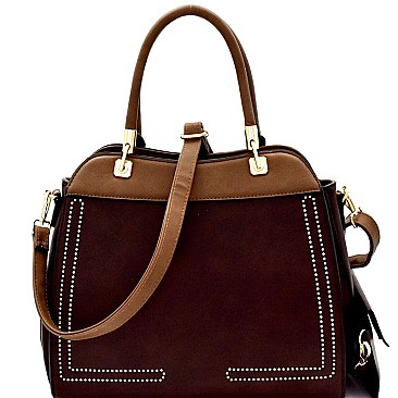 Stud Accent 2 in 1 Satchel Wristlet SET MH-BY4073S