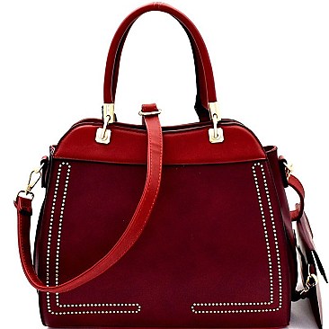 Stud Accent 2 in 1 Satchel Wristlet SET MH-BY4073S