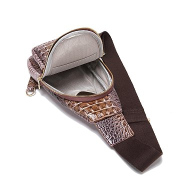 Tie-dyed Crocodile Muti Compartment Sling Bag