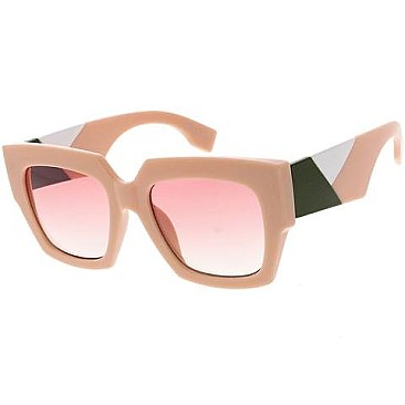 Pack of 12 Iconic Color Square Frame Sunglasses Set