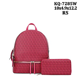 2 IN 1 MONOGRAM G BACKPACK WALLET SET