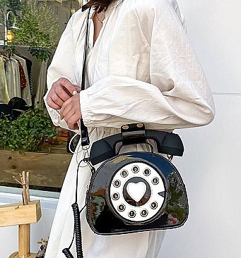 Working Wire Connetion TELEPHONE Shaped Satchel Bag