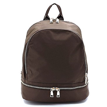 Fashion Zipper Nylon Backpack