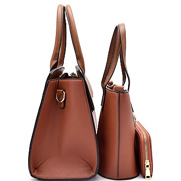 3 IN 1 VALUE SET OF SATCHEL TOTE AND MATCHING WALLET RZ-CA702