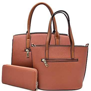 3 IN 1 VALUE SET OF SATCHEL TOTE AND MATCHING WALLET RZ-CA702