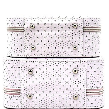 SET OF 2 COSMETIC CASES BUTTERFLIES PRINT RZ-CC00273